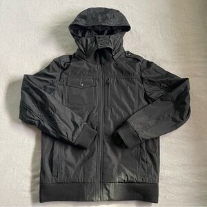 Baubax Men's Water Resistant Bomber Jacket in Black size Medium